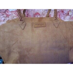 Wrangler Suede Duffle Bag for Women Large Travel Weekender Carry‑on Bag